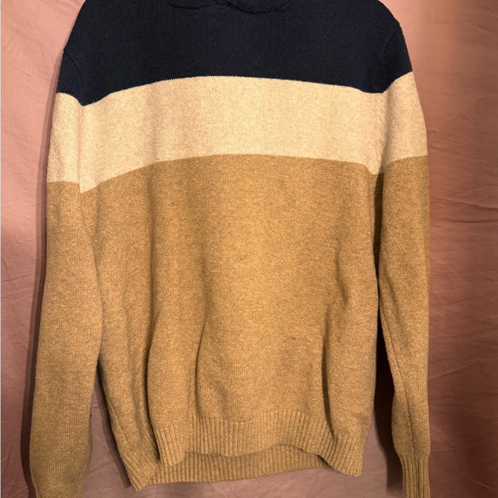Goodfellow & Co Men's Sweater - Navy, Cream, Tan